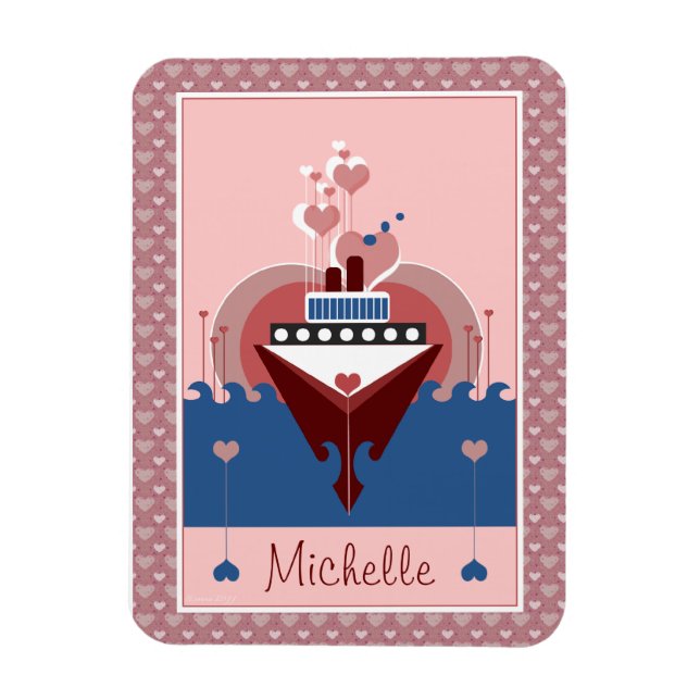 Imán Mentalla Flexi personalizada de amor para cruceros (Vertical)