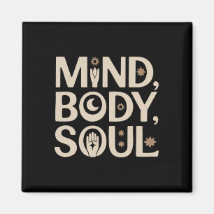 Imán Mente, Cuerpo, Alma, Diseño, Yoga Meditación Lance