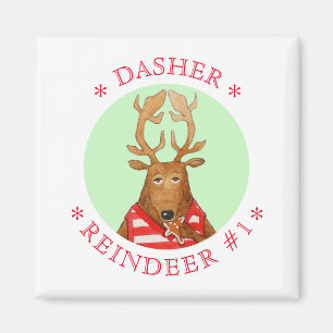 Imán Mentón cuadrado del REINDEER DEL BAÑO