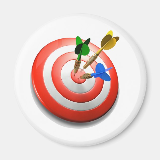 Imán Mentón de dardos 3D (Frente)