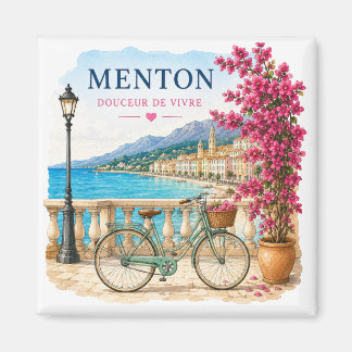Imán Menton French Riviera Magnet - bicycle