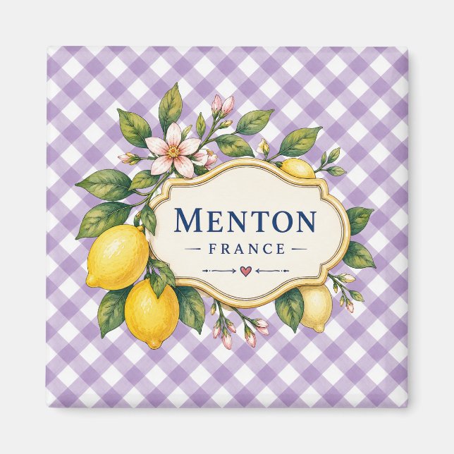 Imán Menton French Riviera Magnet - Purple Lemon (Frente)