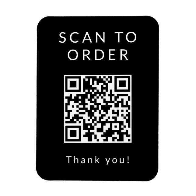 Imán Menú de código QR de exploración (Vertical)