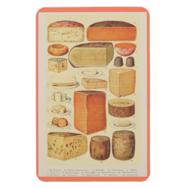 Imán Menú de queso de ilustracion de la tabla de quesos