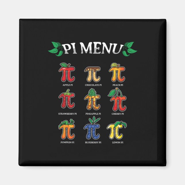 Imán Menú Pi Day 2025 3.14 Math Teacher Mat (Frente)