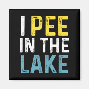 Imán Meo en el lago divertidas vacaciones de verano