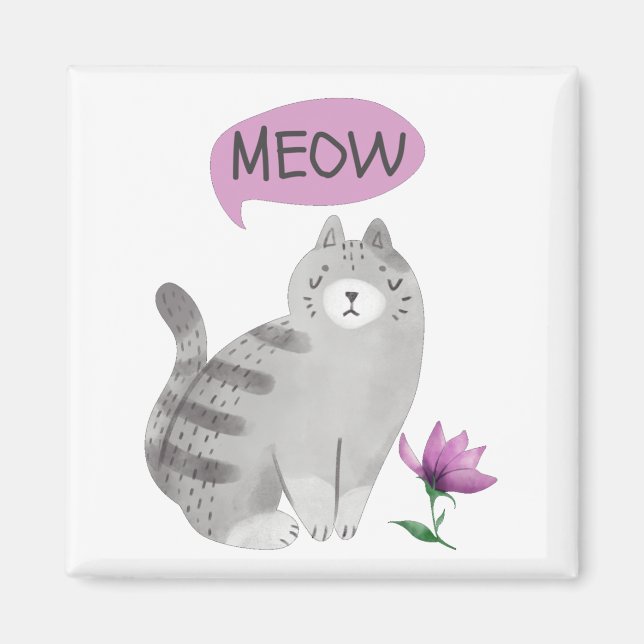 Imán Meow Cat (Frente)