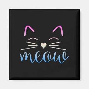 Imán Meow Cute Cat Face Cita Graciosa Para Los Fans De
