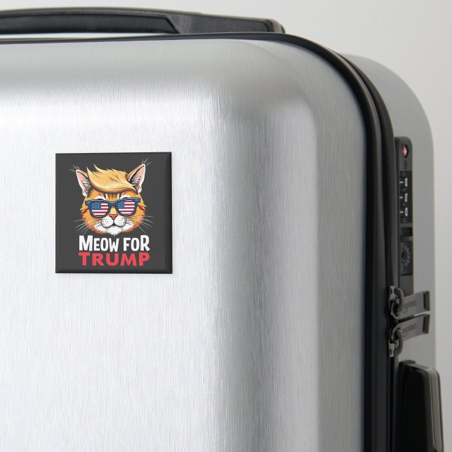 Imán Meow For Trump Cat Elección Gatita (In Situ (Equipaje))