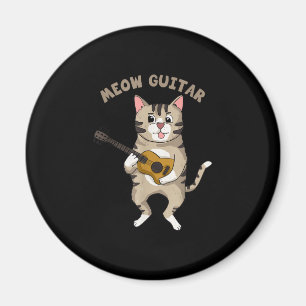 Imán Meow Guitar Cute Cat Tocando Guitarra Graciosas Ki