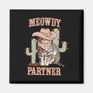 Imán Meowboy Partner Cowboy Cat Western Country