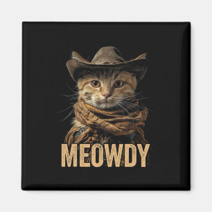 Imán Meowdy Cat Shirt Meowdy Cowboy Country Western