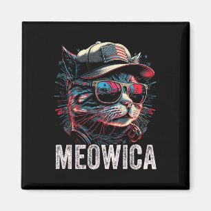 Imán Meowica 4 de julio gato bandera americana America
