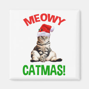 Imán ¡Meowy Catmas!