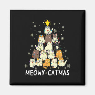 Imán Meowy Catmas Cat Árbol de Navidad Chicas Boys Fu