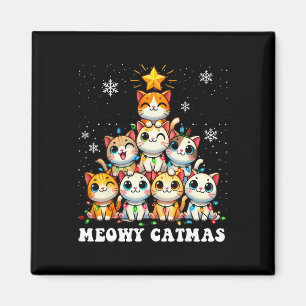 Imán Meowy Catmas Divertido árbol de Navidad enciende u