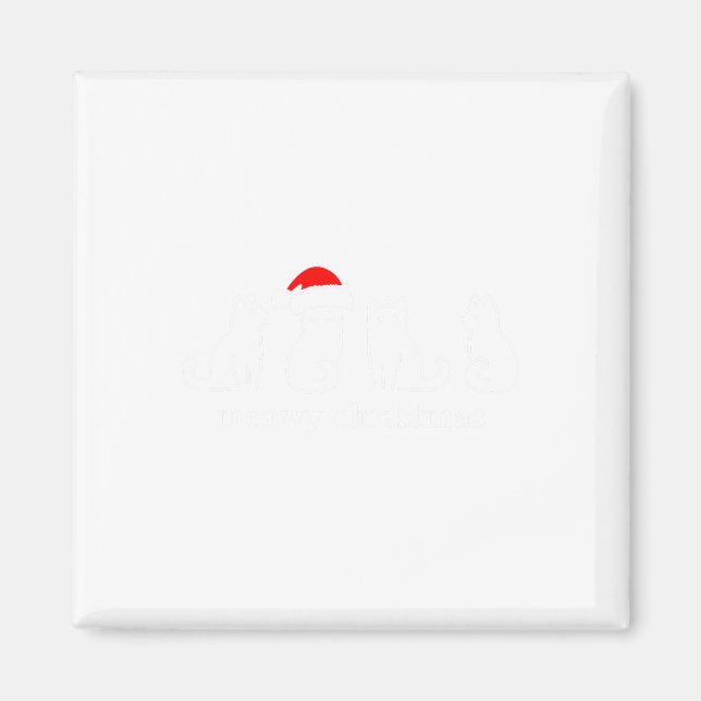 Imán Meowy Catmas Navidades gatos cortan gatos gatitos  (Frente)