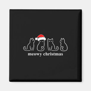 Imán Meowy Catmas Navidades gatos cortan gatos gatitos 