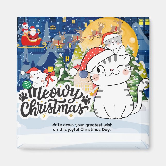 Imán Meowy Christmas (Frente)