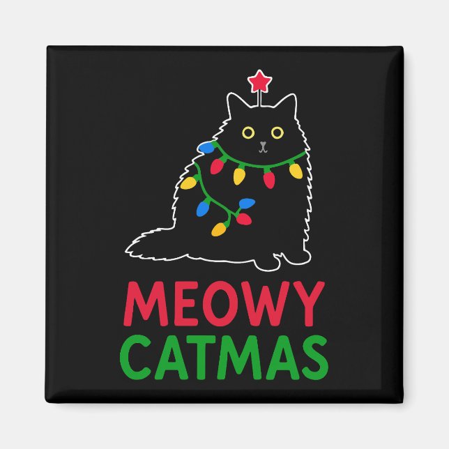 Imán Meowy Navidad (Frente)