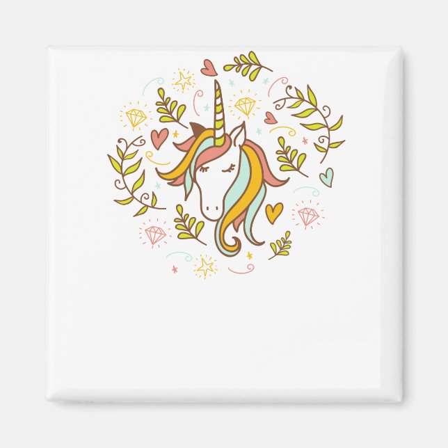 Imán Mercadería de unicornio (Frente)