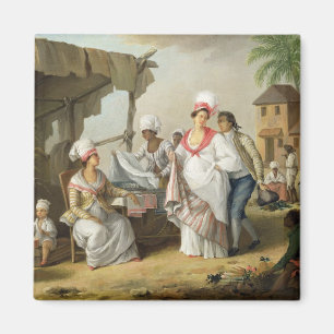 Imán Mercado de lino, Roseau, Dominica, c.1780 (el