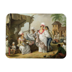 Imán Mercado de lino, Roseau, Dominica, c.1780 (el