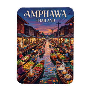 Imán Mercado Flotante de Amphawa Tailandia