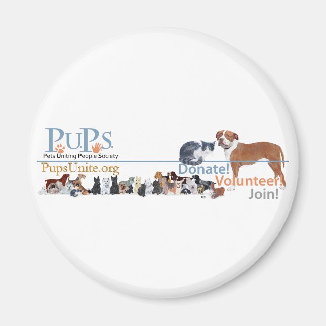 Imán Mercancía del logotipo de PUPs (Frente)