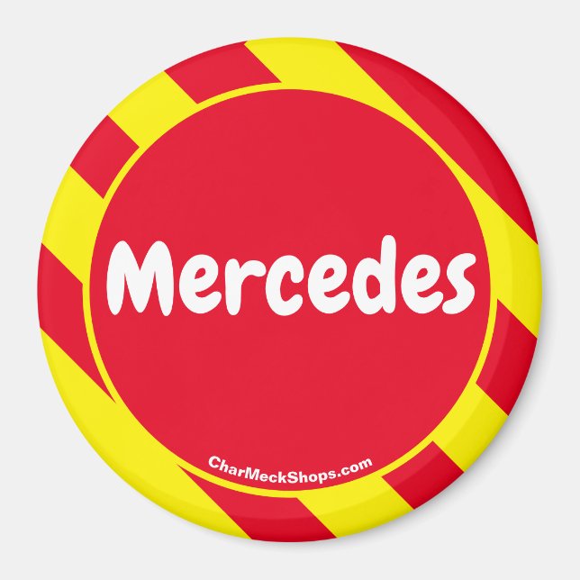 Imán Mercedes Red/Yellow Magnet (Frente)