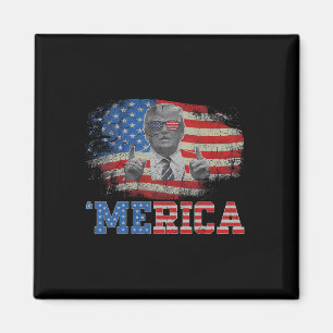 Imán Merica Trump Feliz 4 De Julio Bandera Norteamerica
