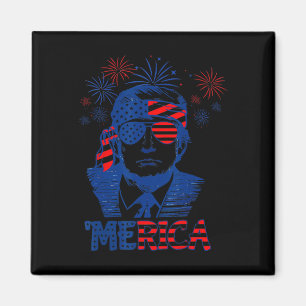 Imán Merica Trump Feliz 4 De Julio Bandera Norteamerica