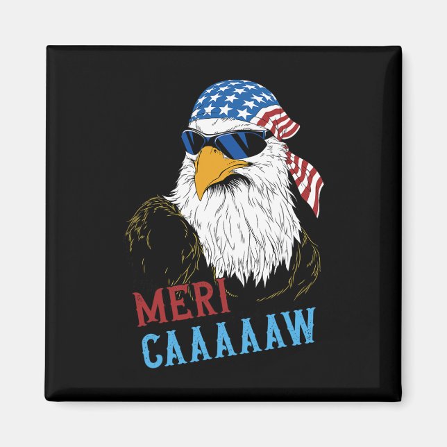 Imán Mericaaaaw Eagle Mullet 4 De Julio Eeuu Estadounid (Frente)