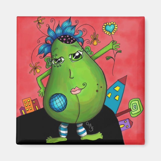 Imán Meridian Aguacate Magnet (Frente)