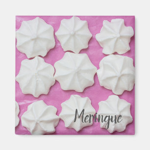 Imán Meringues en regalo de papel rosa