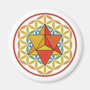 Imán Merkaba y la flor de la vida