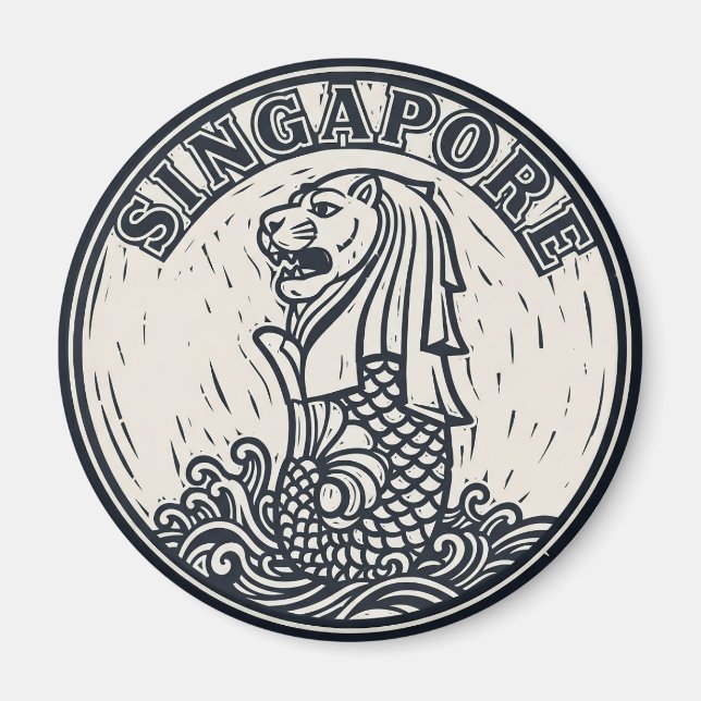 Imán Merlion Singapore (Frente)