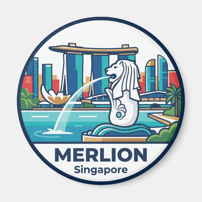 Imán Merlion Singapur (Frente)