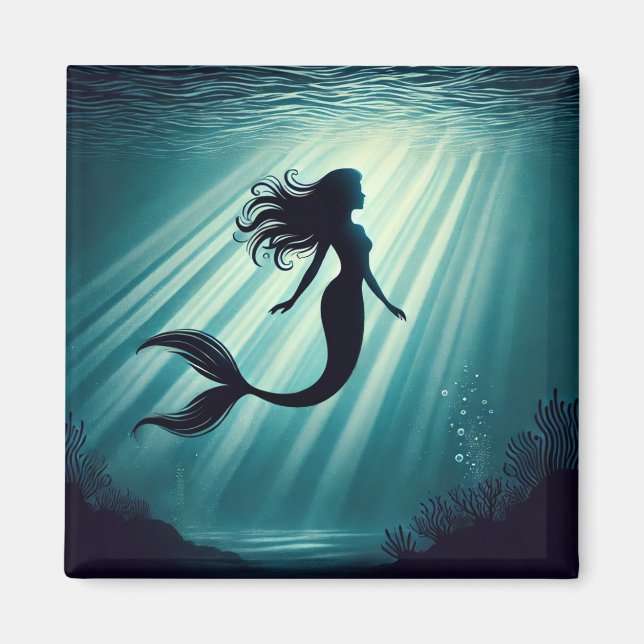 Imán Mermaid Silhouette Magnet (Frente)