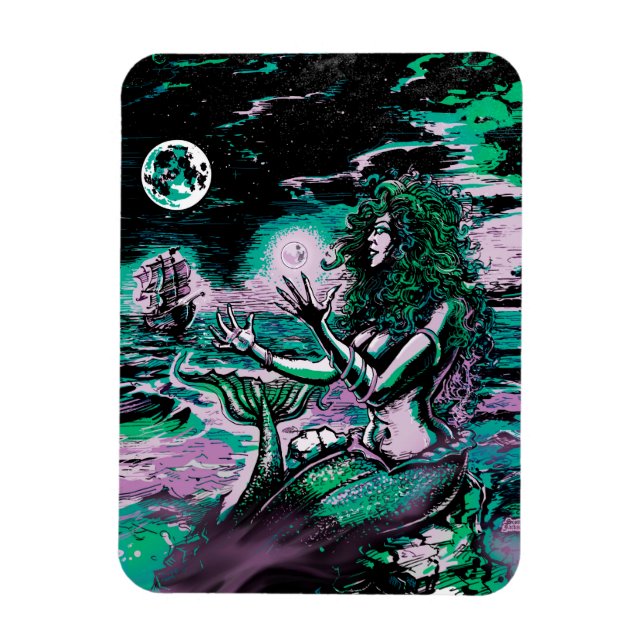 Imán Mermaid Siren Atlantis Pearl (Vertical)