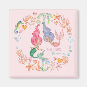 Imán Mermaids Mejor Amigos para Siempre BFF Personaliza