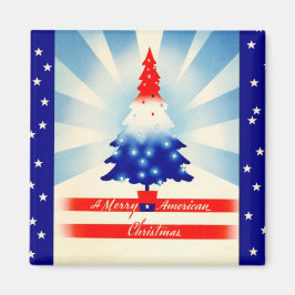 Imán Merry American Navidades Patriotic Tree Magnet