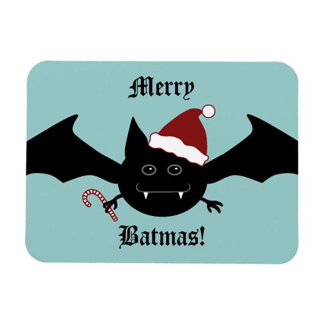 Imán Merry Batmas murciélago gótico divertido para los  (Horizontal)