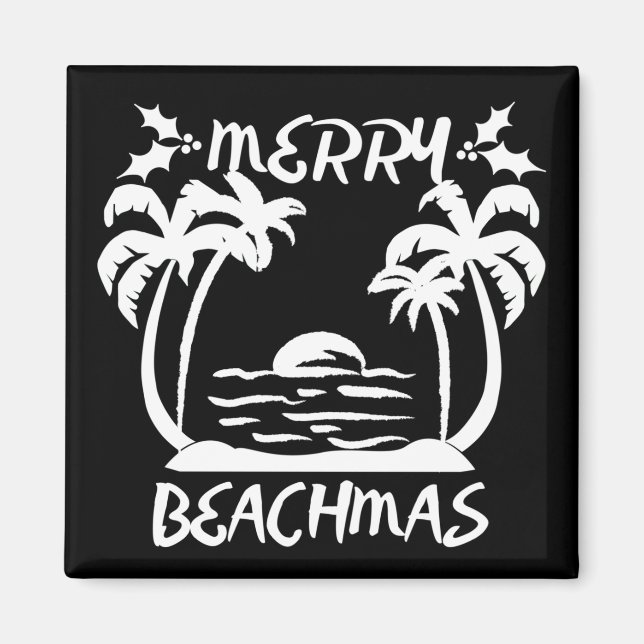 Imán Merry Beachmas Navidades En Julio (Frente)