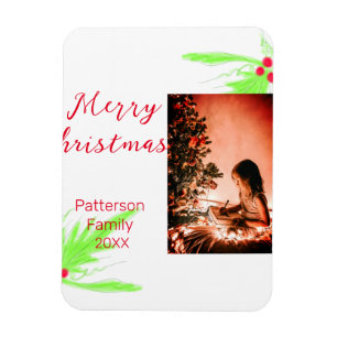 Imán Merry Bright Navidades agregan nombre de familia a