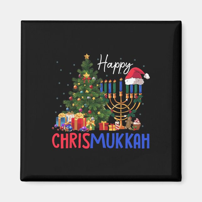 Imán Merry Chrismukkah Navidades felices Hanukkah 2 (Frente)