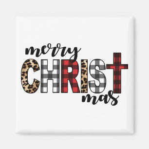 Imán Merry CHRISTmas Buffalo Placa