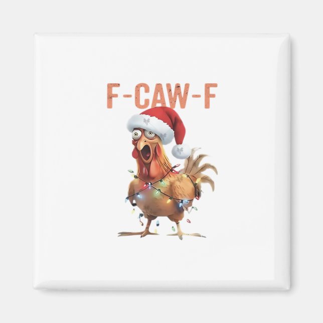 Imán Merry Christmas F Caw F Retro Cool Design (Frente)