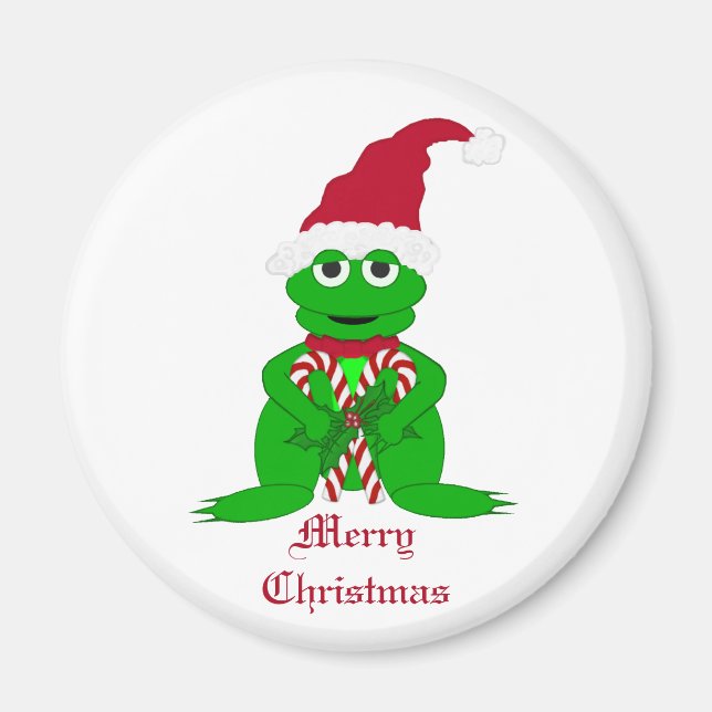 Imán Merry Christmas Frog Magnet (Frente)