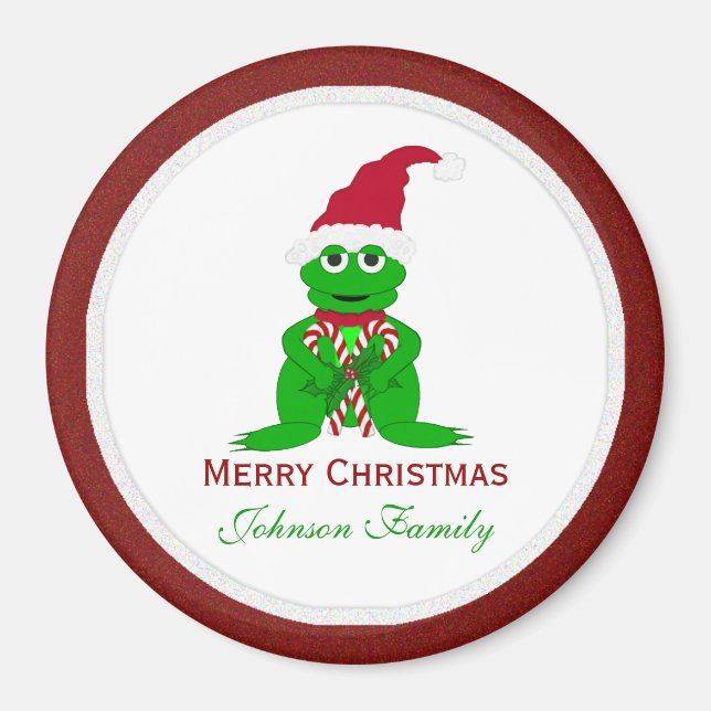 Imán Merry Christmas Frog Magnet (Frente)
